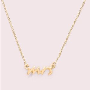 Mrs. Kate Spade necklace, gold
